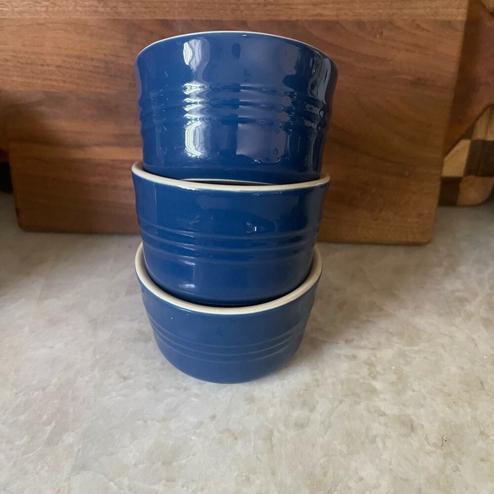Le Creuset Blue Ramekins Set of 3